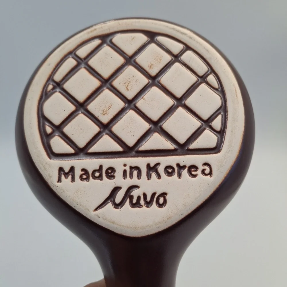 Nuvo Eco Ceramic Handy Coffee Bean Roaster Brown Leather Handle Made in Korea
